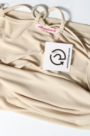 Γυναικείο αμάνικο μπλουζάκι Ariston S, Μέγεθος M, Χρώμα  Μπέζ, Τιμή 1,61 €