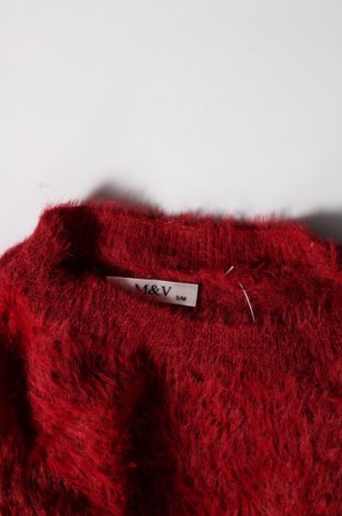 Damenpullover M&V, Größe S, Farbe Rot, Preis 2,83 €