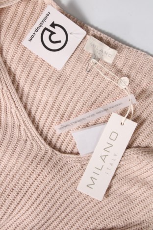 Γυναικείο πουλόβερ Milano Italy, Μέγεθος S, Χρώμα  Μπέζ, Τιμή 7,18 €