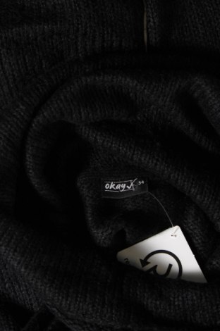 Дамски пуловер Okay, Размер XS, Цвят Черен, Цена 5,22 лв.