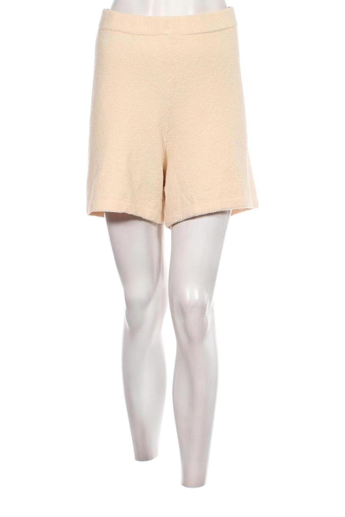 Γυναικείο κοντό παντελόνι Monki, Μέγεθος XL, Χρώμα  Μπέζ, Τιμή 4,47 €