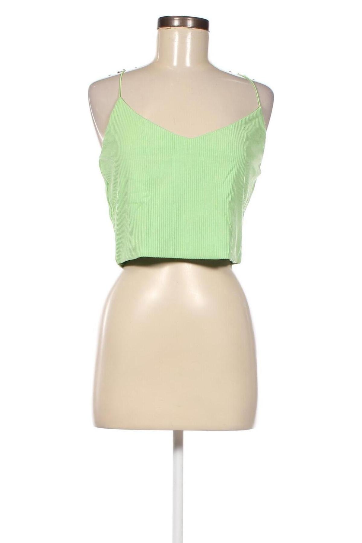 Γυναικείο αμάνικο μπλουζάκι Weekday, Μέγεθος L, Χρώμα Πράσινο, Τιμή 3,57 €