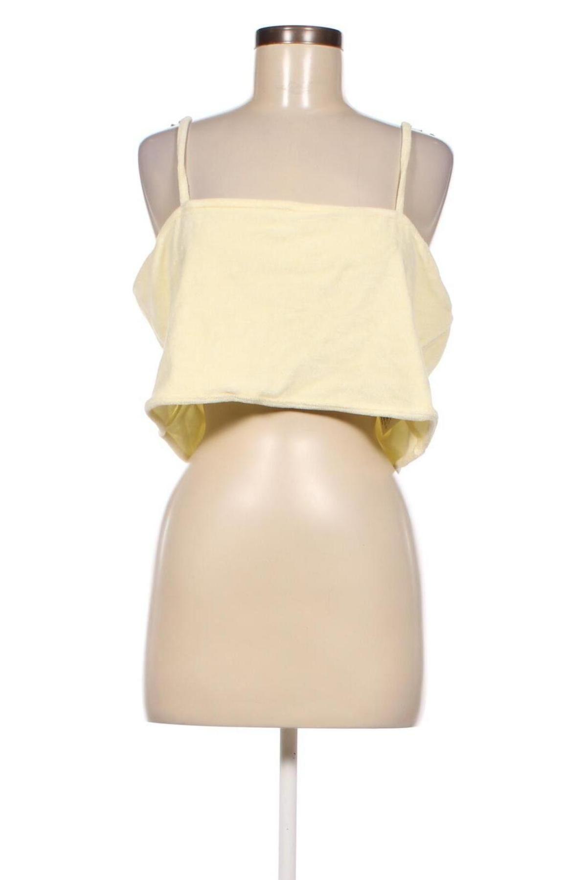 Γυναικείο αμάνικο μπλουζάκι Weekday, Μέγεθος XL, Χρώμα Κίτρινο, Τιμή 2,27 €