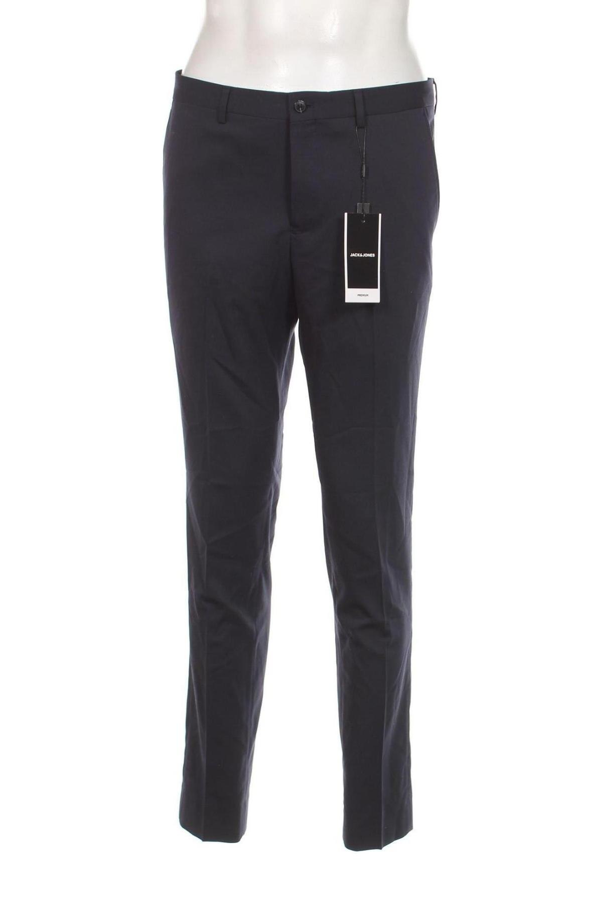Ανδρικό παντελόνι Jack & Jones PREMIUM, Μέγεθος L, Χρώμα Μπλέ, Τιμή 42,27 €