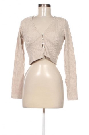 Damen Strickjacke Bershka, Größe L, Farbe Beige, Preis 4,99 €