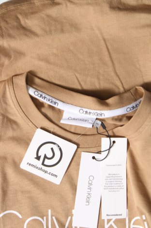 Дамска тениска Calvin Klein, Размер XS, Цвят Кафяв, Цена 77,29 лв.