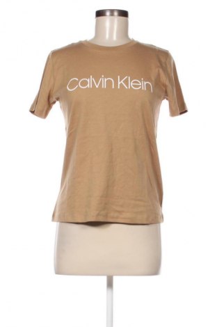 Дамска тениска Calvin Klein, Размер XS, Цвят Кафяв, Цена 77,29 лв.