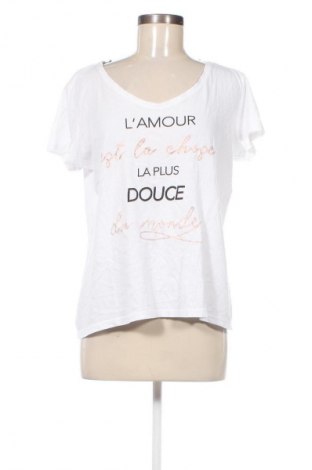 Γυναικείο t-shirt Jean Pascale, Μέγεθος L, Χρώμα Λευκό, Τιμή 6,49 €