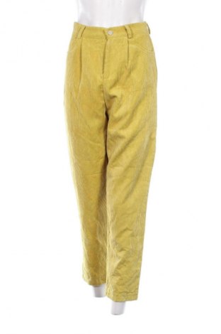 Pantaloni de velvet de femei Elli White, Mărime S, Culoare Galben, Preț 25,99 Lei