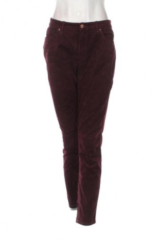 Pantaloni de velvet de femei H&M, Mărime XL, Culoare Roșu, Preț 39,99 Lei