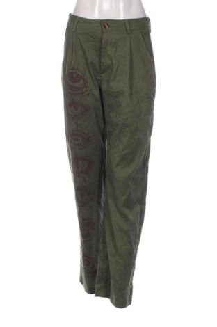 Pantaloni de velvet de femei Romwe, Mărime M, Culoare Verde, Preț 38,99 Lei