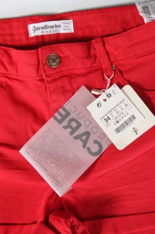 Damen Shorts Stradivarius, Größe XS, Farbe Rot, Preis € 7,99