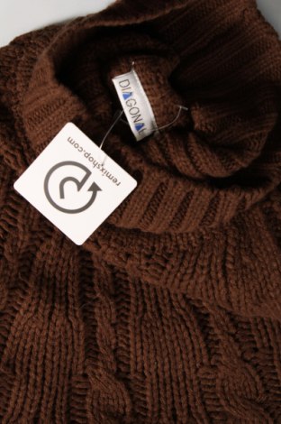 Damski sweter Diagonal, Rozmiar S, Kolor Brązowy, Cena 40,99 zł