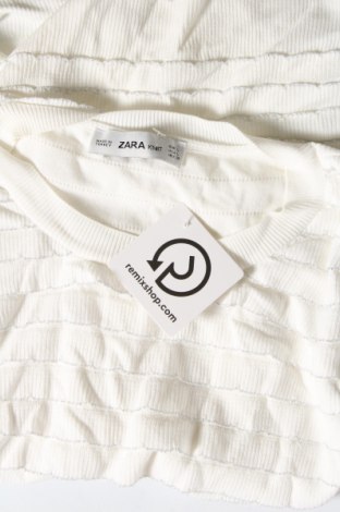 Дамски пуловер Zara Knitwear, Размер L, Цвят Бял, Цена 17,94 лв.