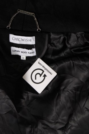 Γυναικείο παλτό Chicwish, Μέγεθος XXL, Χρώμα Μαύρο, Τιμή 59,79 €