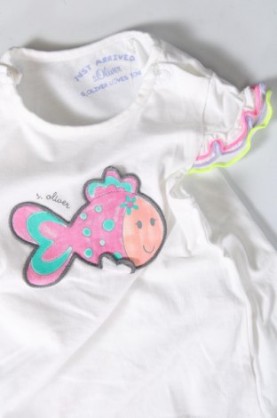 Kinder Shirt S.Oliver, Größe 1-2m/ 50-56 cm, Farbe Weiß, Preis € 5,99