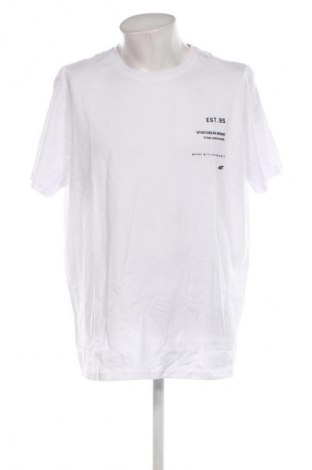 Ανδρικό t-shirt 4F, Μέγεθος 3XL, Χρώμα Λευκό, Τιμή 10,99 €