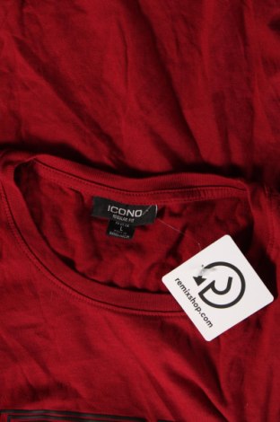 Herren T-Shirt ICONO, Größe L, Farbe Rot, Preis 7,99 €