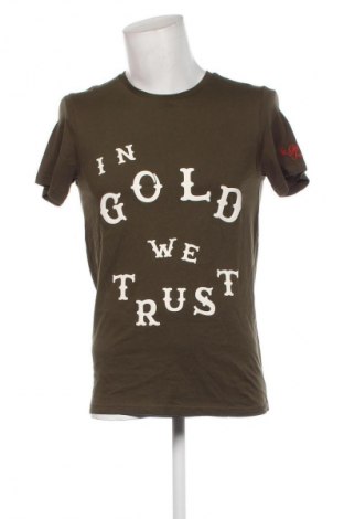 Herren T-Shirt In Gold We Trust, Größe XS, Farbe Grün, Preis 4,99 €