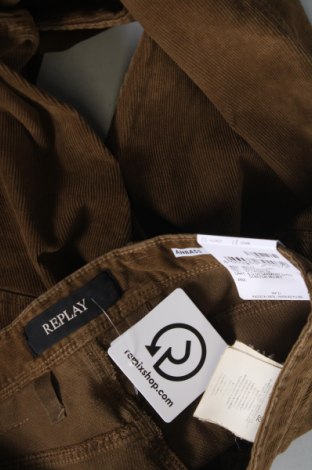 Pantaloni raiați de bărbați Replay, Mărime XXS, Culoare Maro, Preț 100,99 Lei