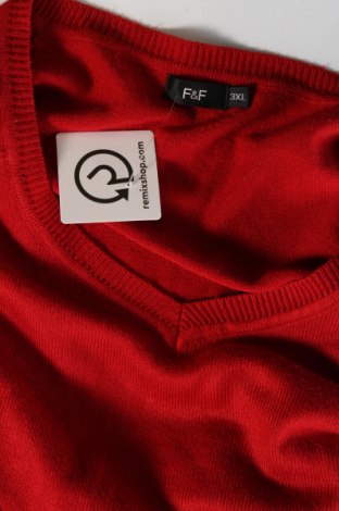 Herrenpullover F&F, Größe 3XL, Farbe Rot, Preis 6,99 €