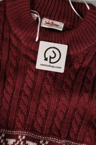 Herrenpullover John Baner, Größe M, Farbe Rot, Preis € 7,99