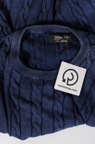 Herrenpullover Springfield, Größe L, Farbe Blau, Preis € 10,99