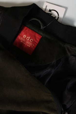 Ανδρικό δερμάτινο μπουφάν Edc By Esprit, Μέγεθος L, Χρώμα Πράσινο, Τιμή 17,38 €