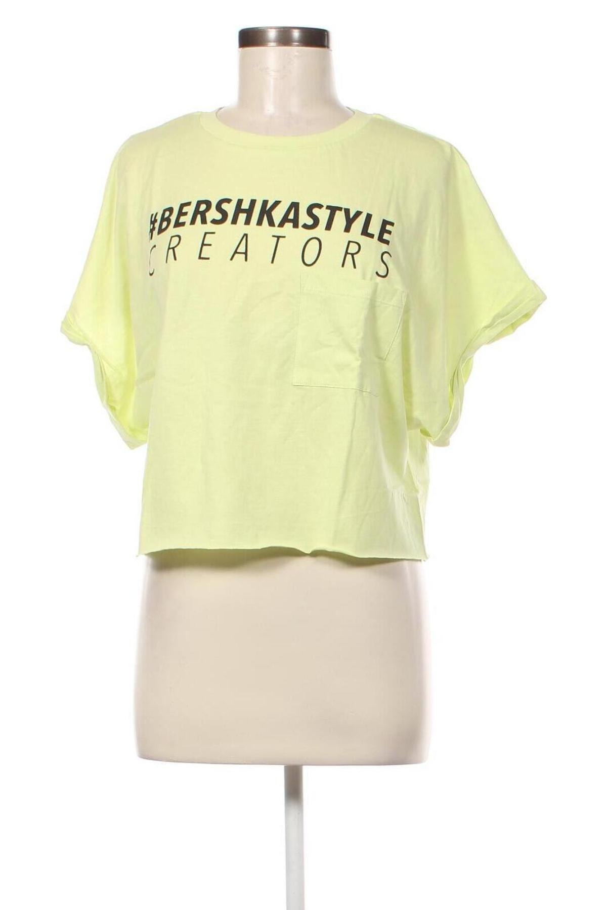 Damen Shirt Bershka, Größe L, Farbe Grün, Preis € 5,99