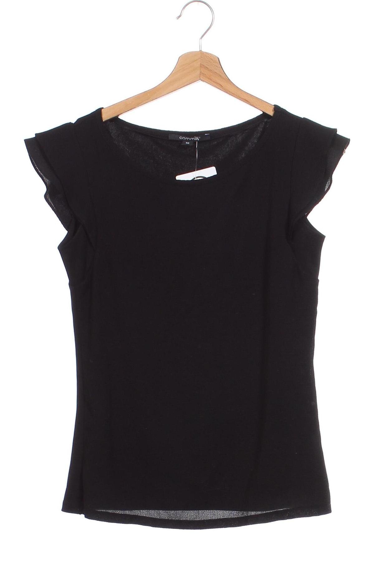 Damen Shirt Comma,, Größe XXS, Farbe Schwarz, Preis 16,49 €