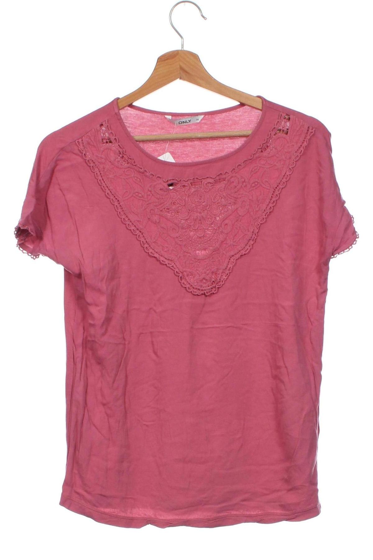 Damen Shirt ONLY, Größe XS, Farbe Rosa, Preis 4,99 €