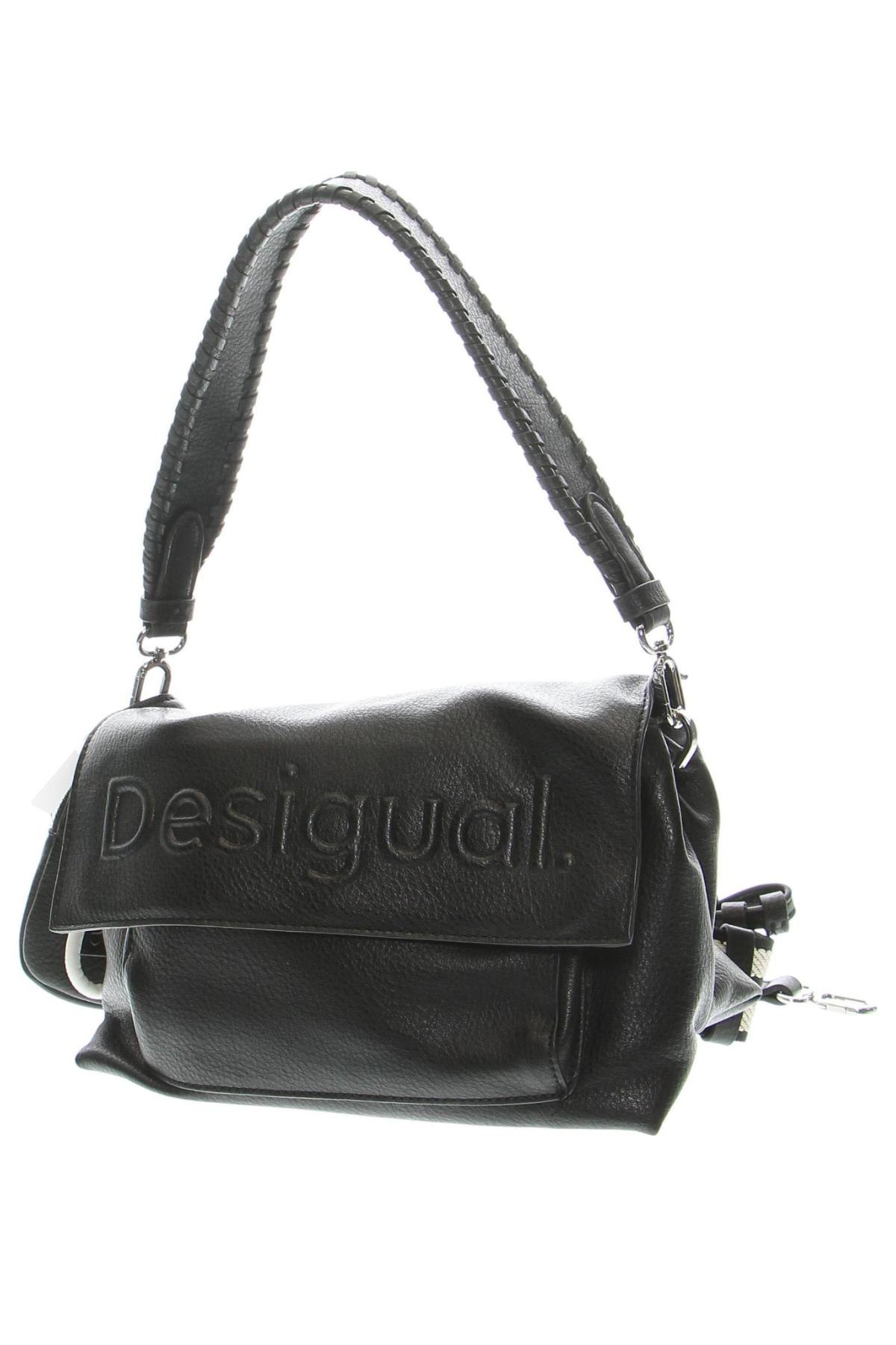 Geantă de femei Desigual, Culoare Negru, Preț 513,29 Lei