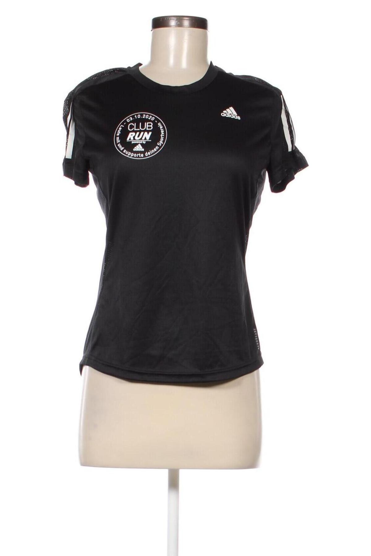 Γυναικείο t-shirt Adidas, Μέγεθος S, Χρώμα Μαύρο, Τιμή 5,49 €