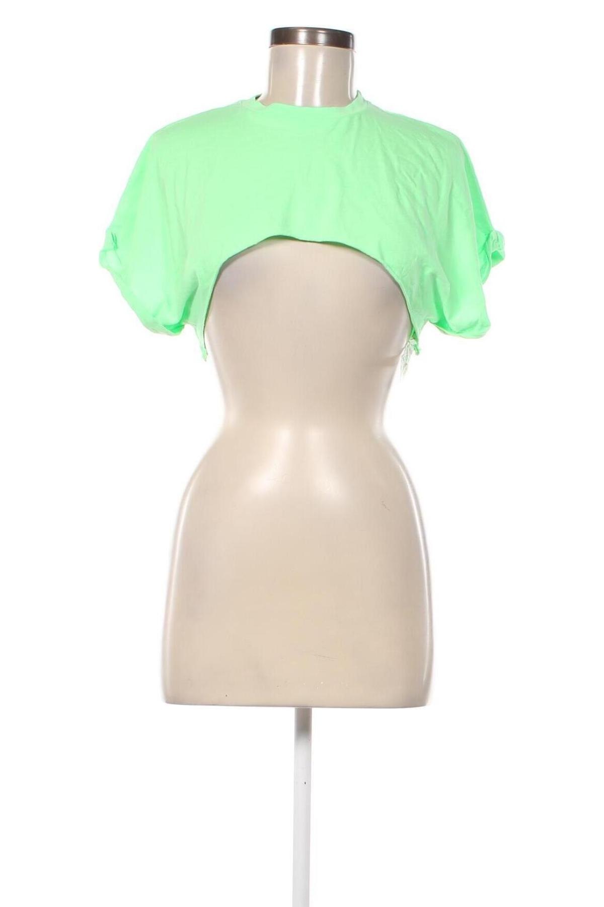 Tricou de femei Bershka, Mărime XS, Culoare Verde, Preț 36,99 Lei