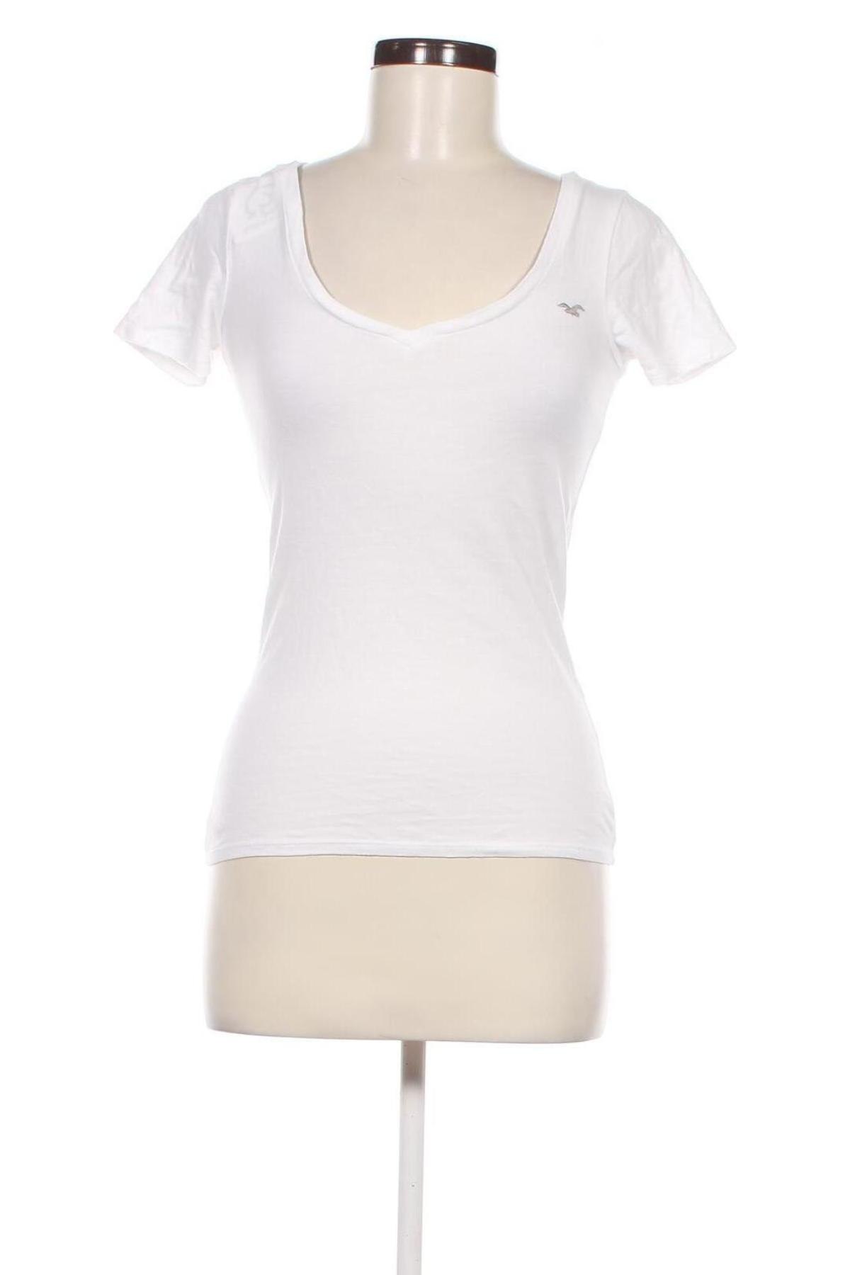 Damen T-Shirt Hollister, Größe S, Farbe Weiß, Preis € 15,62