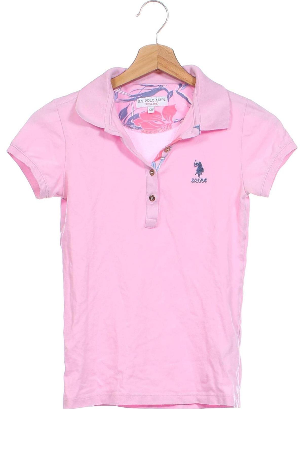 Γυναικείο t-shirt U.S. Polo Assn., Μέγεθος XXS, Χρώμα Ρόζ , Τιμή 13,99 €