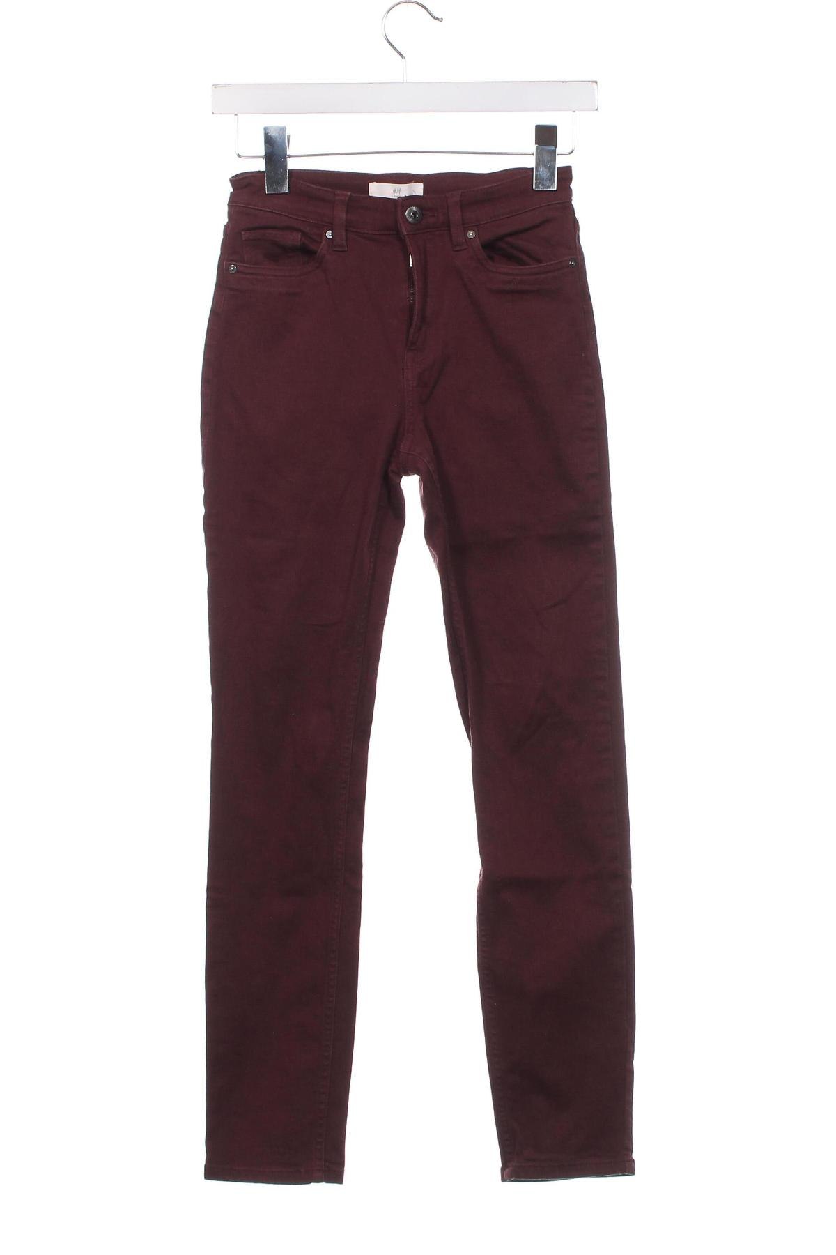 Damskie jeansy H&M L.O.G.G., Rozmiar XS, Kolor Czerwony, Cena 31,99 zł