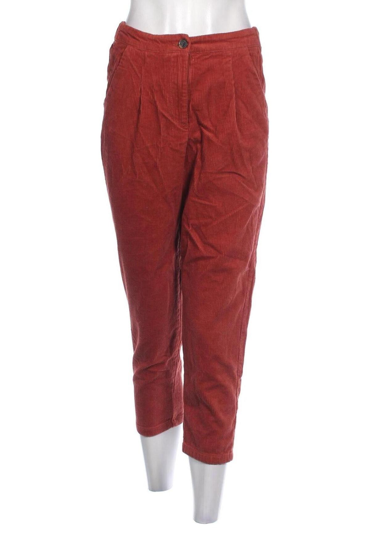 Pantaloni de velvet de femei Lefties, Mărime XS, Culoare Roșu, Preț 95,99 Lei