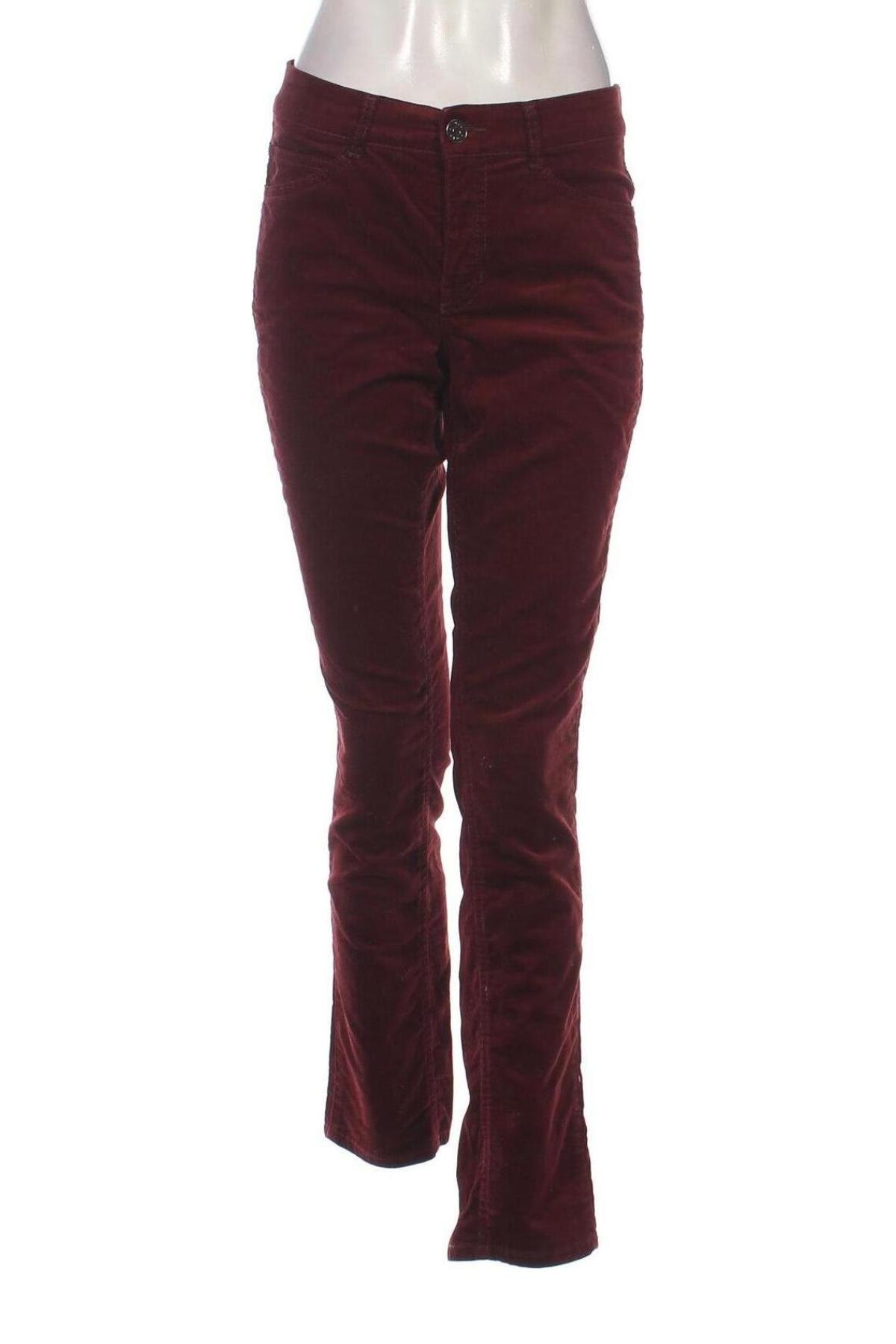 Pantaloni de velvet de femei Mac, Mărime M, Culoare Roșu, Preț 24,94 Lei