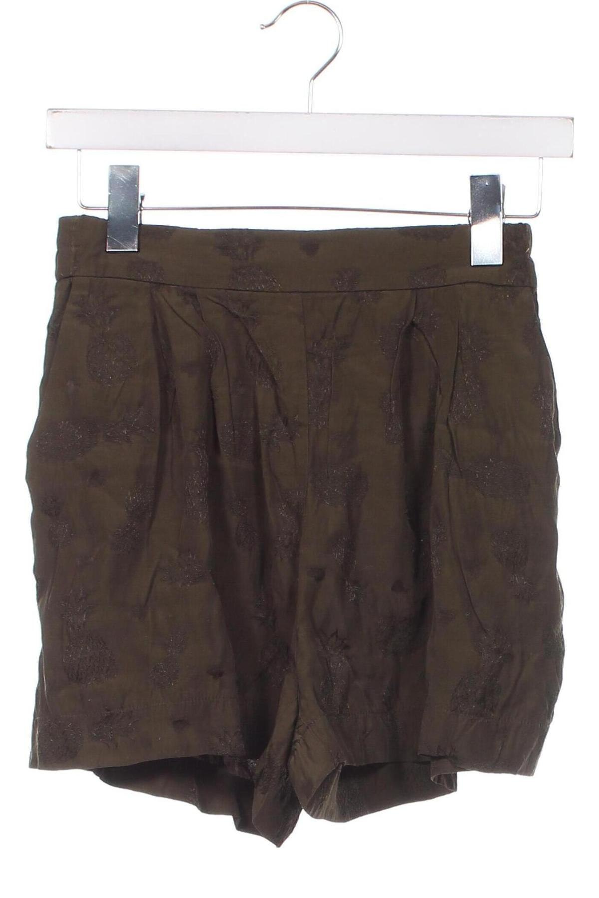 Pantaloni scurți de femei H&M, Mărime XS, Culoare Verde, Preț 25,00 Lei