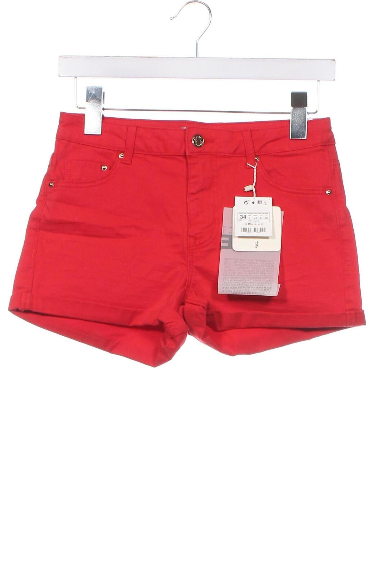 Damen Shorts Stradivarius, Größe XS, Farbe Rot, Preis 9,29 €