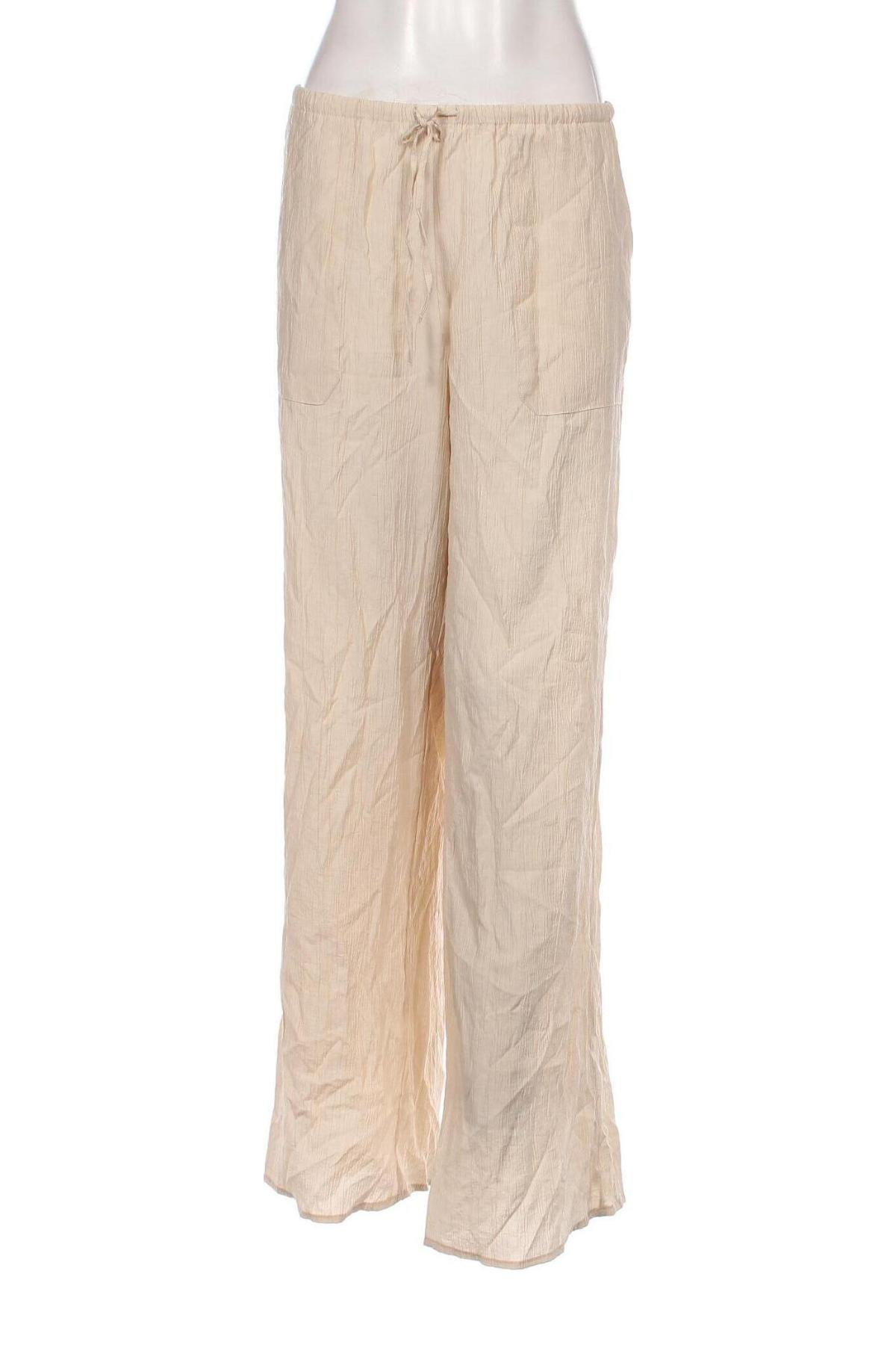 Damenhose Zara, Größe L, Farbe Beige, Preis 15,49 €