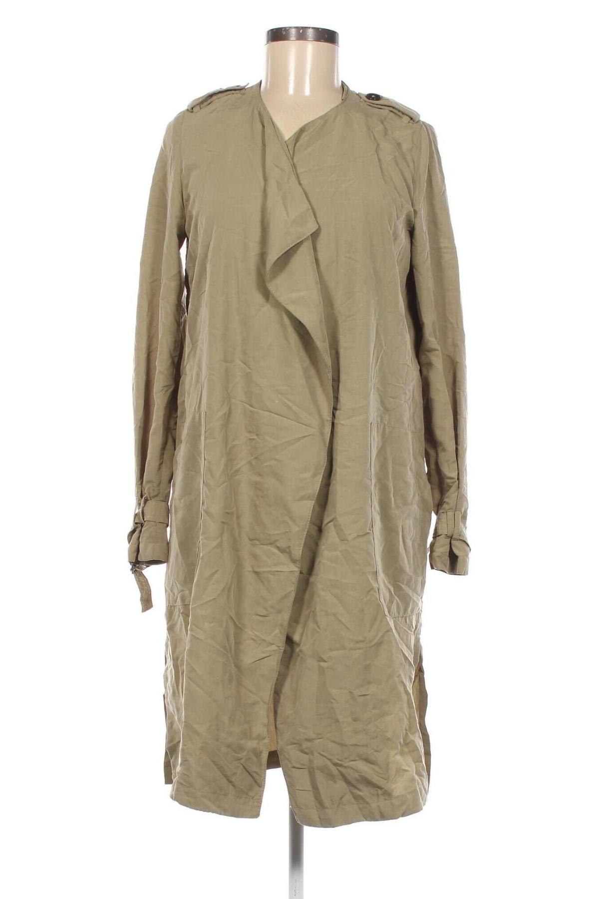 Damen Trench Coat Bershka, Größe XS, Farbe Grün, Preis € 7,49