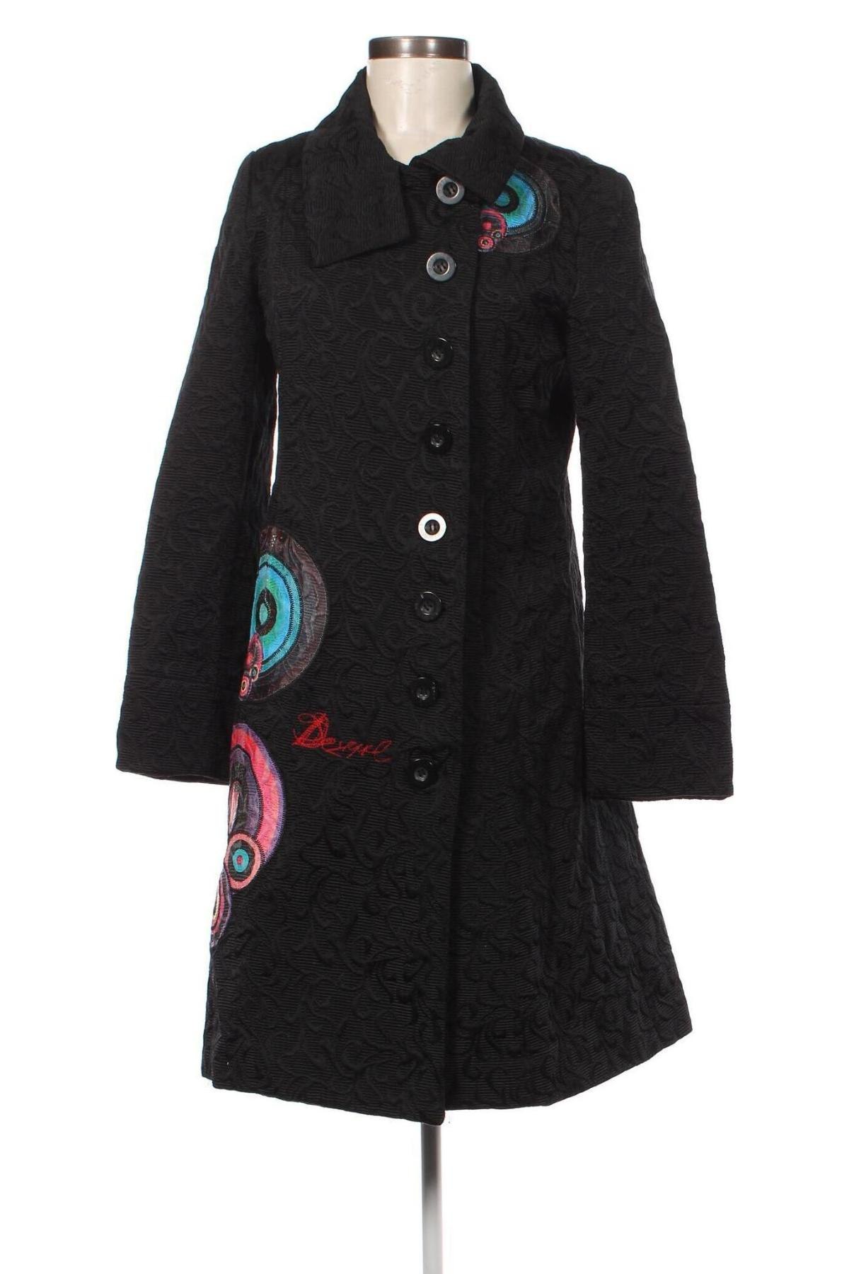 Damenmantel Desigual, Größe L, Farbe Schwarz, Preis 47,79 €