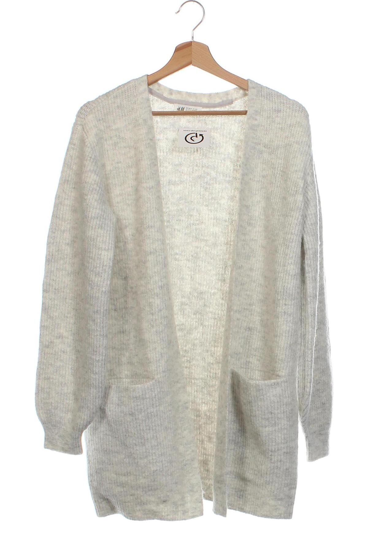 Kinder Strickjacke H&M, Größe 12-13y/ 158-164 cm, Farbe Grau, Preis 7,99 €