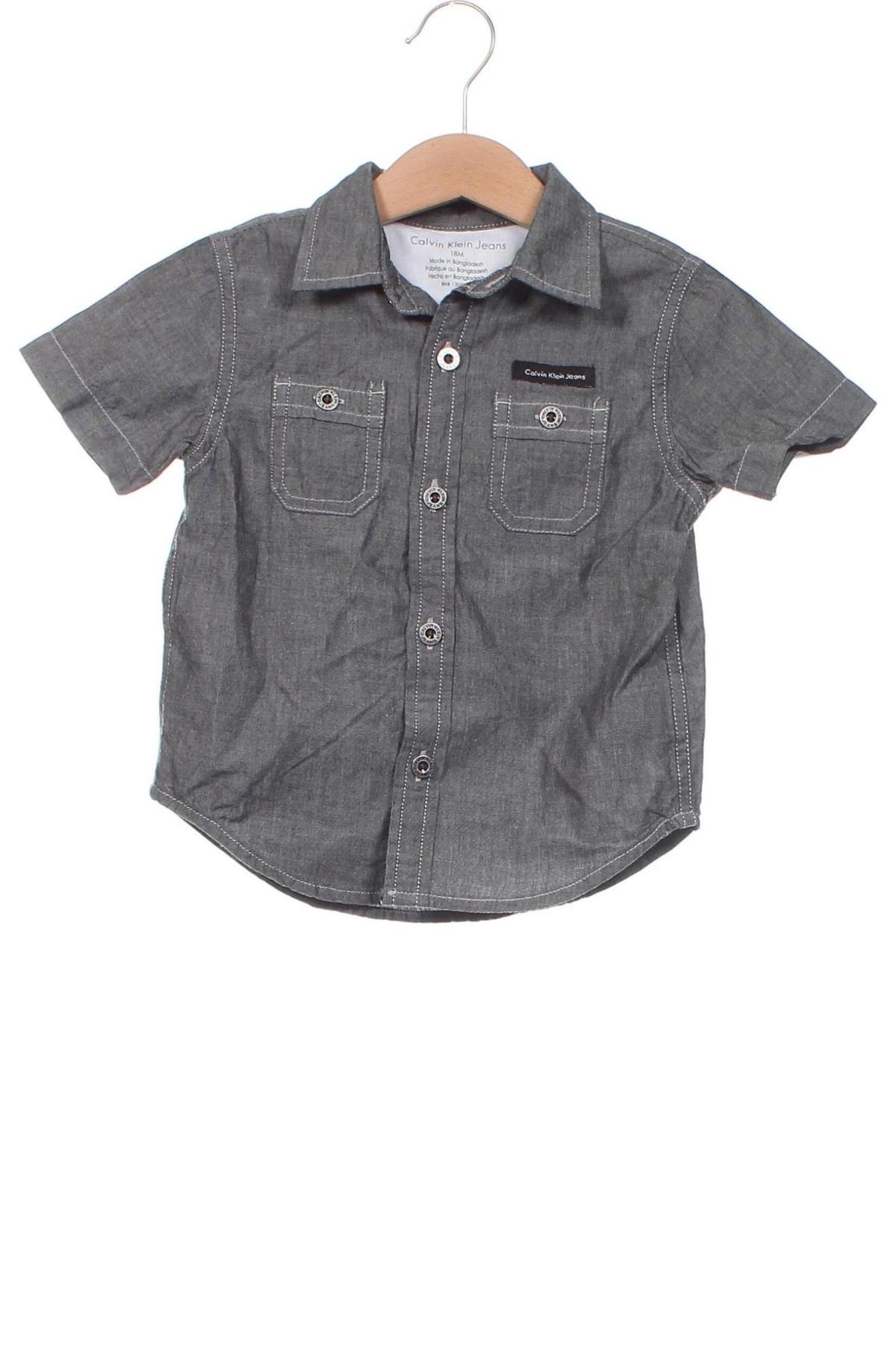 Kinderhemd Calvin Klein Jeans, Größe 12-18m/ 80-86 cm, Farbe Grau, Preis 16,49 €