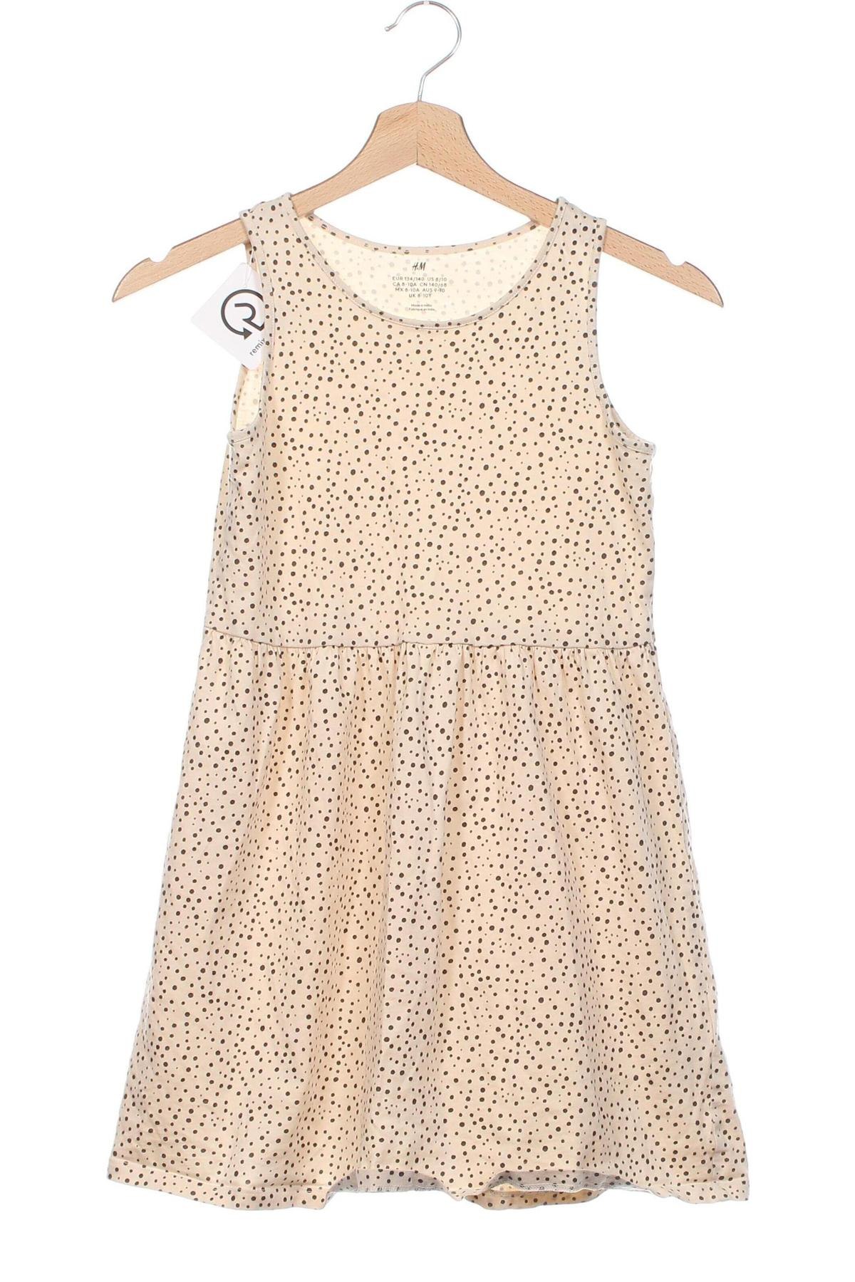 Kinderkleid H&M, Größe 8-9y/ 134-140 cm, Farbe Ecru, Preis 3,49 €