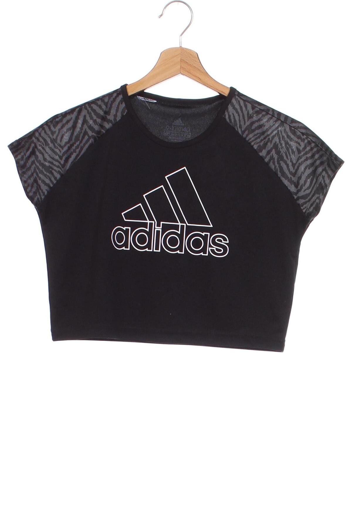 Kinder T-Shirt Adidas, Größe 9-10y/ 140-146 cm, Farbe Schwarz, Preis 17,00 €