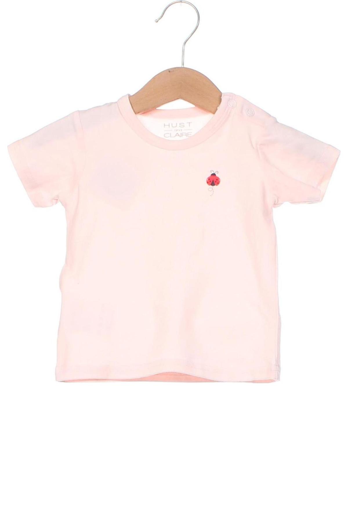 Dziecięcy T-shirt Hust & Claire, Rozmiar 6-9m/ 68-74 cm, Kolor Różowy, Cena 23,99 zł