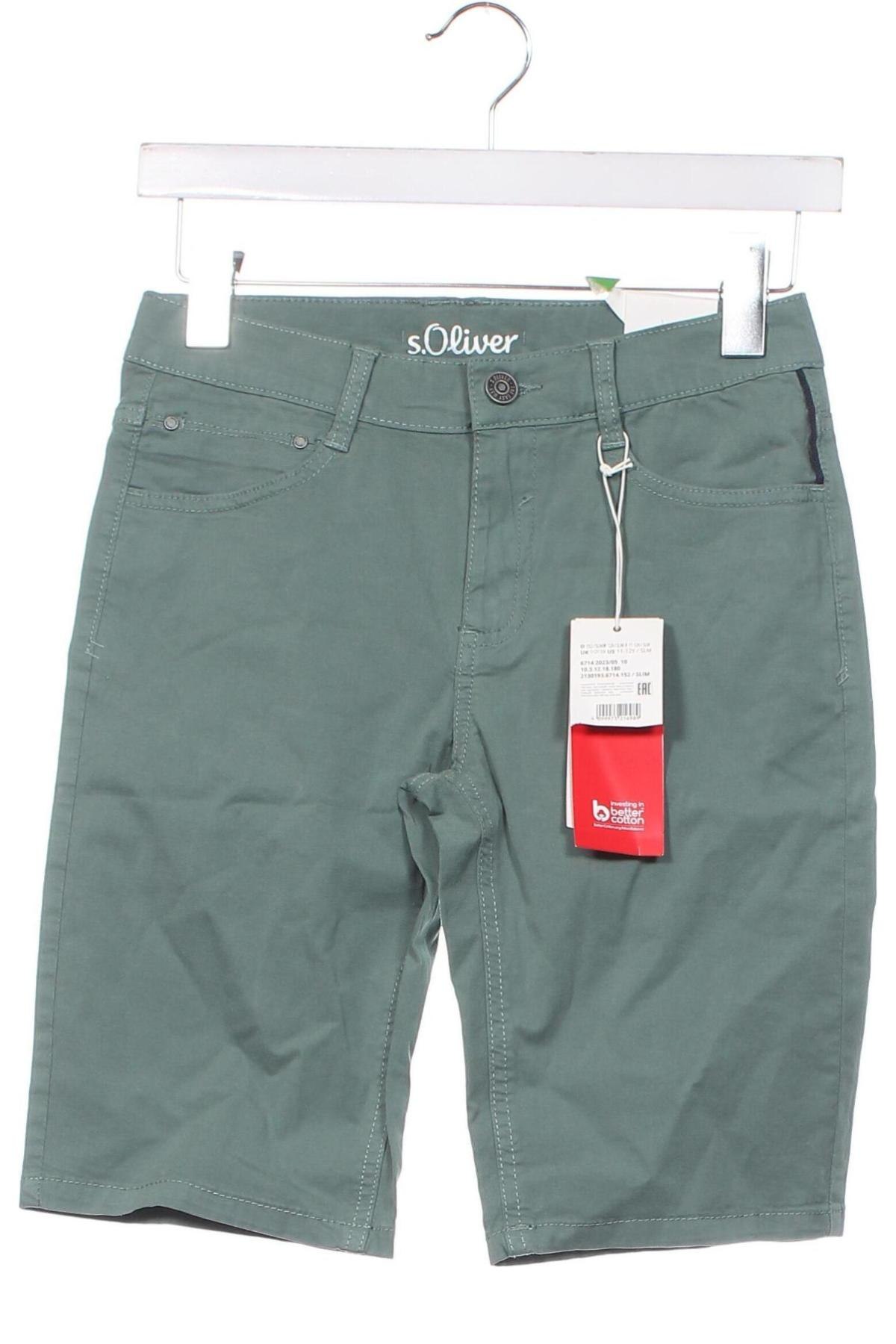 Kinder Shorts S.Oliver, Größe 10-11y/ 146-152 cm, Farbe Grün, Preis € 9,49